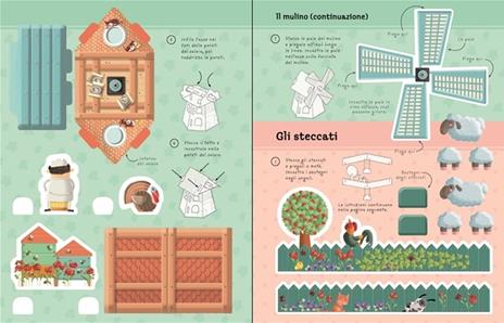 La fattoria del mulino. Stacca, piega, incastra. Modellini di carta. Ediz. illustrata - Fiona Watt,Francesca Di Chiara - 3