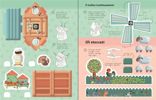 La fattoria del mulino. Stacca, piega, incastra. Modellini di carta. Ediz. illustrata - Fiona Watt,Francesca Di Chiara - 3