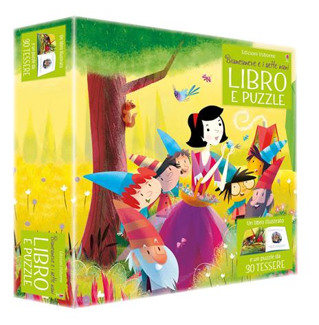 Biancaneve e i sette nani. Ediz. a colori. Con puzzle - Lesley Sims - copertina