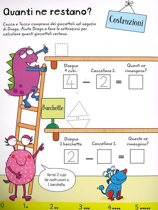 Le sottrazioni. Disegno e cancello. Ediz. a colori. Con gadget - Jessica Greenwell - 2