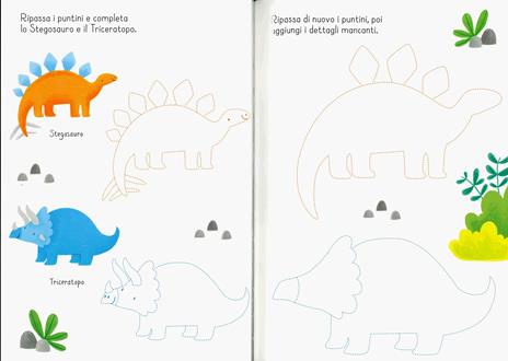 Dinosauri da copiare. Piccoli libri. Disegno e cancello. Ediz. a colori. Con gadget - Kirsteen Robson - 2