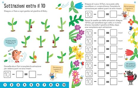 Sottrazioni. Libro disegno e cancello. Ediz. a colori. Con pennarello cancellabile - Holly Bathie - 3