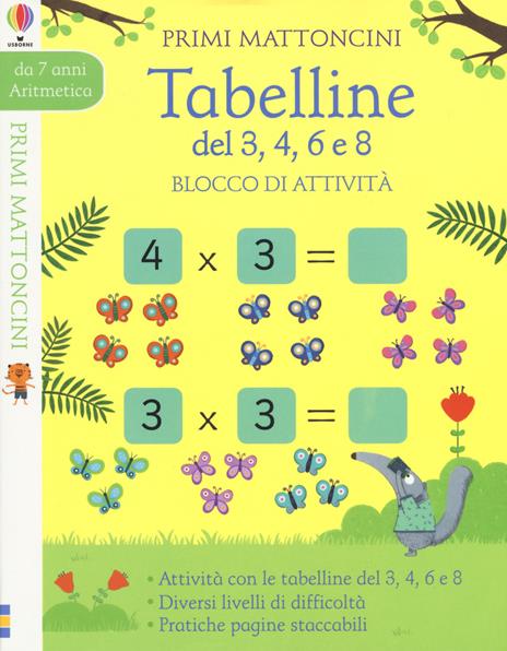 Tabelline del 3, 4, 6 e 8. Blocco di attività. Primi mattoncini - Sam Smith - copertina