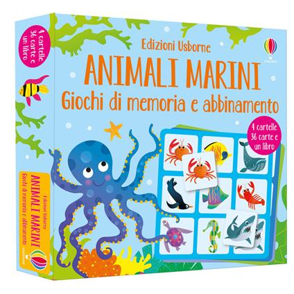 Animali marini. Ediz. a colori. Con 4 cartelle. Con libro illustrato - Kate Nolan - copertina