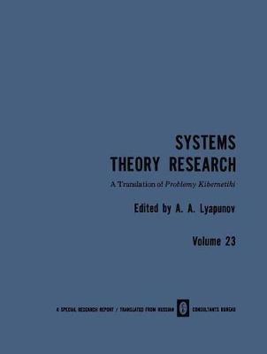 Systems Theory Research: Problemy Kibernetiki - cover