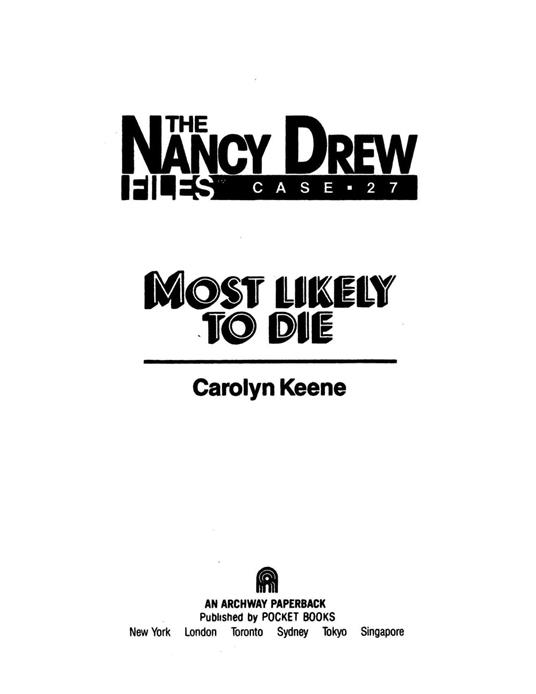 Most Likely to Die - Carolyn Keene - ebook