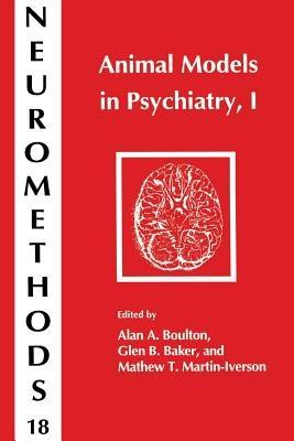 Animal Models in Psychiatry, I - cover