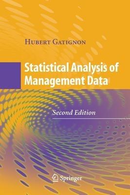 Statistical Analysis of Management Data - Hubert Gatignon - cover