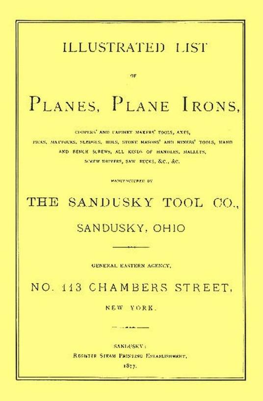Sandusky Tool Co. 1877 Catalog