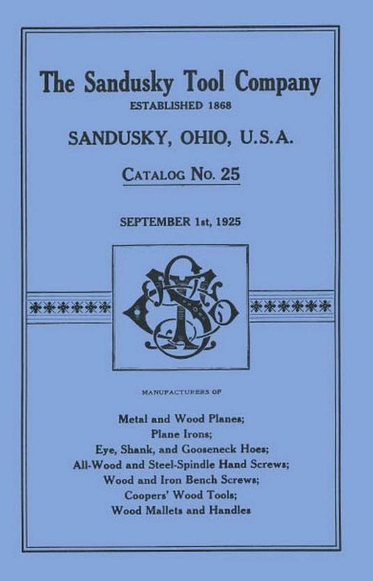 Sandusky Tool Co. 1925 Catalog