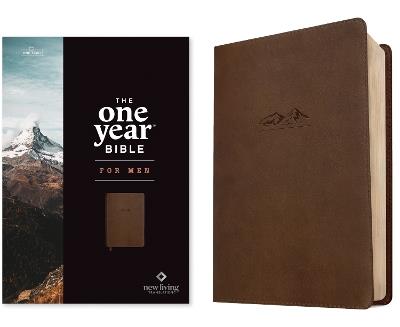 NLT The One Year Bible for Men, Rustic Brown - Stephen Arterburn - cover