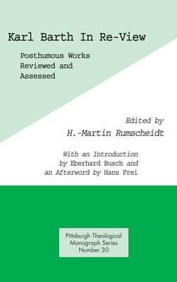 Karl Barth In Re-View - Eberhard Busch - cover