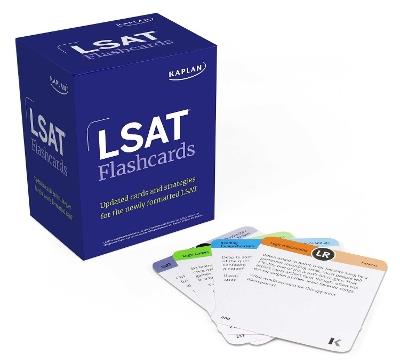 LSAT Prep Flashcards: Updated cards and strategies for the newly formatted LSAT - Kaplan Test Prep - cover
