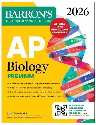 AP Biology Premium, 2026: Prep Book with 6 Practice Tests + Comprehensive Review + Online Practice - Mary Wuerth - cover