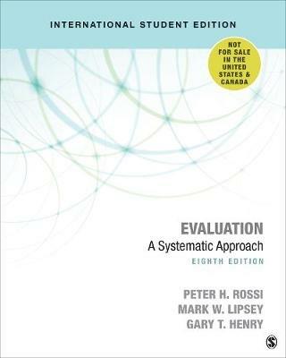 Evaluation - International Student Edition: A Systematic Approach - Peter H. Rossi,Mark W. Lipsey,Gary T. Henry - cover