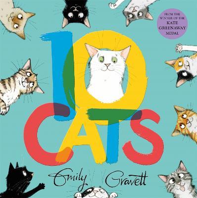 10 Cats: A chaotic colourful counting book - Emily Gravett - cover