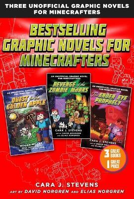Bestselling Graphic Novels for Minecrafters (Box Set): Includes Quest for the Golden Apple (Book 1), Revenge of the Zombie Monks (Book 2), and The Ender Eye Prophecy (Book 3) - Megan Miller,Cara J. Stevens - cover