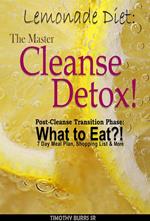 Lemonade Diet: The Master Cleanse Detox! Post-Cleanse Transition Phase: What to Eat?! 7 Day Meal Plan, Shopping List & More