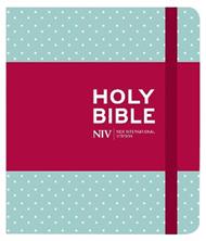 NIV Journalling Mint Polka Dot Cloth Bible