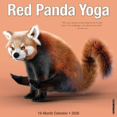 Red Panda Yoga 12 X 12 Wall Calendar - Willow Creek Press - cover