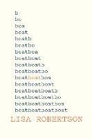 Boat - Lisa Robertson - cover