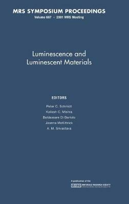 Luminescence and Luminescent Materials: Volume 667 - cover