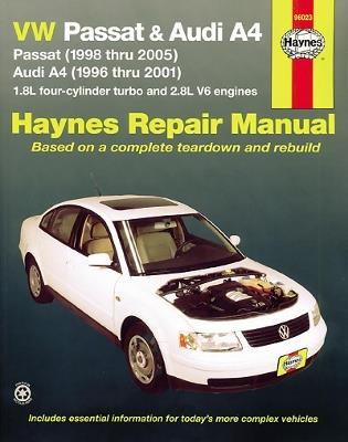 Volkswagen VW Passat (1998-2005) & Audi A4 1.8L turbo & 2.8L V6 (1996-2001) Haynes Repair Manual (USA) - Haynes Publishing - cover