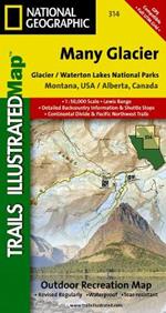 Many Glacier, Glacier National Park: Trails Illustrated National Parks