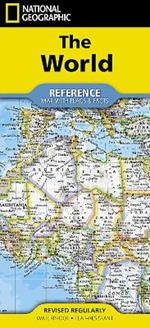 The World Reference Map (folded): folded with flags and facts