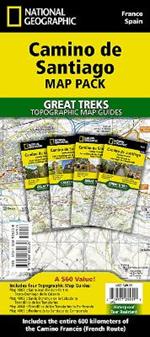 Camino de Santiago Map Map Pack Bundle: 4 map pack for the whole route