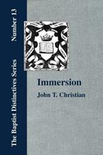 Immersion, The Act of Christian Baptism