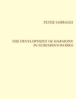 The Development of Harmony in Scriabins Works - Peter Sabbagh - cover