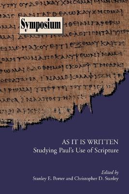 As It Is Written: Studying Paul's Use of Scripture - cover