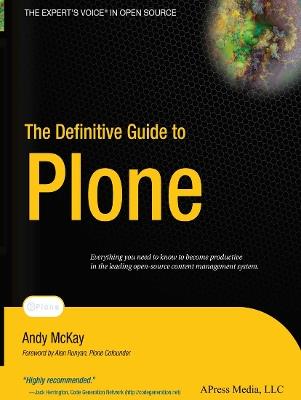 The Definitive Guide to Plone - Andy McKay - cover
