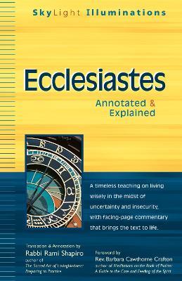 Ecclesiastes: Annotated & Explained - Rabbi Rami Shapiro - cover