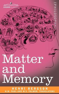 Matter and Memory - Henri Louis Bergson - cover