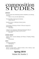 Composition Studies 38.1 (Spring 2010) - cover