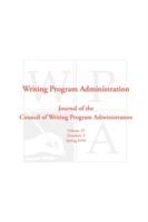 Wpa: Writing Program Administration 33.3 - cover