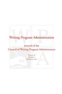 Wpa: Writing Program Administration 35.1 - cover
