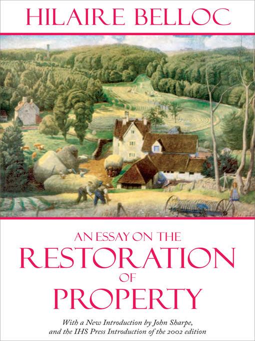 An Essay on the Restoration of Property