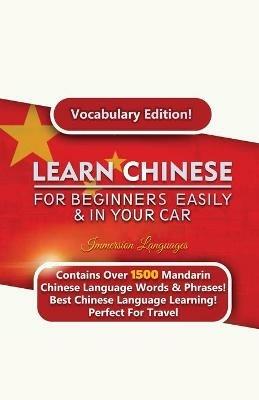 Learn Mandarin Chinese For Beginners Easily & In Your Car! Vocabulary Edition! - Immersion Languages - cover