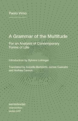 A Grammar of the Multitude: For an Analysis of Contemporary Forms of Life - Paolo Virno,Sylvere Lotringer - cover