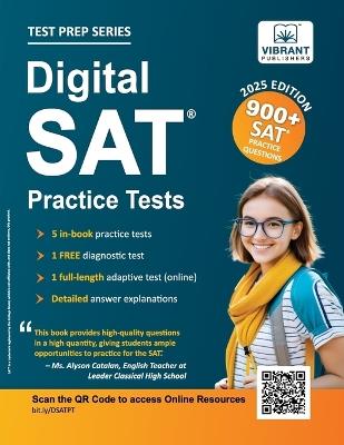 Digital SAT Practice Tests: 900+ SAT Practice Questions - Vibrant Publishers - cover