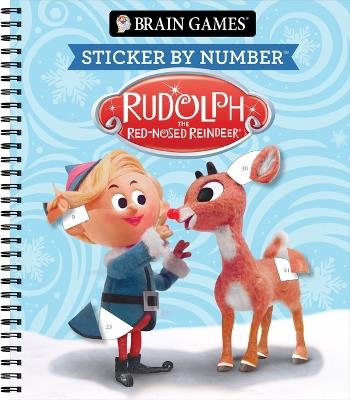 Brain Games - Sticker by Number: Rudolph the Red-Nosed Reindeer - Publications International Ltd,New Seasons,Brain Games - cover