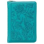 KJV Bible Compact Bible Faux Leather Teal W/Zipper