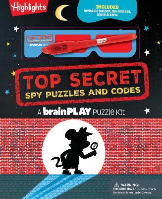 brainPLAY Top Secret Spy Puzzles and Codes: Puzzle Book Packed with Brain Teasers and Hidden Pictures Challenges for Kids 7 and Up - cover