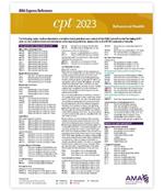 CPT 2023 Express Reference Coding Card: Behavioral Health