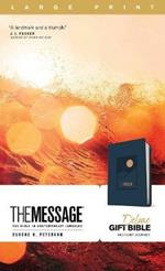 Message Deluxe Gift Bible, Large Print, Navy