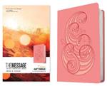 The Message Deluxe Gift Bible, Pink and Gold Waves