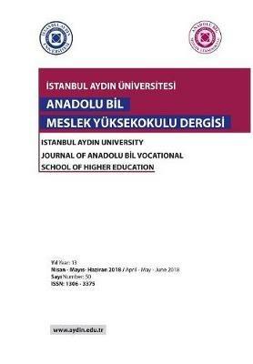 Istanbul Aydin Universitesi: Anadolu Bil Meslek Yuksek Okulu Dergisi - cover